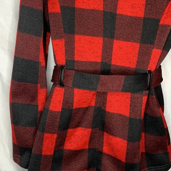 vintage Madden Girl plaid belted full zip coat - Picture 3 of 13